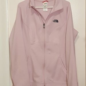 Pink Northface zip-up sweater